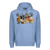 Colony Blue Fishing Coffee Cups Premium Hoodie - FaDigitalArtStudio
