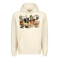 Sandshell Fishing Coffee Cups Premium Hoodie - FaDigitalArtStudio