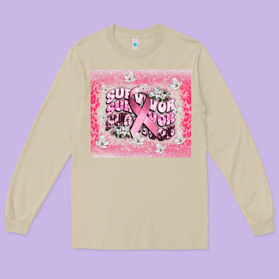 Survivor Cancer Awareness Long Sleeve Tee Designed By Cowgirlartshop
