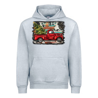 Heather Grey christmas truck Urban Hoodie - BarkalooDesign