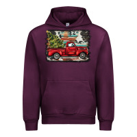 Mauve Wine christmas truck Urban Hoodie - BarkalooDesign