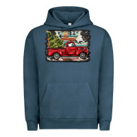 Pigment Midnight Navy christmas truck Urban Hoodie - BarkalooDesign