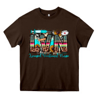 Chocolate Brown lvn licensed vocational nurse Heavy Core Tee - JahusDesignShop