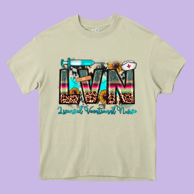 Lvn Licensed Vocational Nurse Heavy Core Tee Designed By Jahusdesignshop