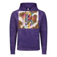 Cloud Purple retro baseball with leopard Vintage Hoodie - TumblerDesignByShophia