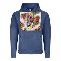 Vintage Denim retro baseball with leopard Vintage Hoodie - TumblerDesignByShophia