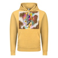 Vintage Mustard retro baseball with leopard Vintage Hoodie - TumblerDesignByShophia