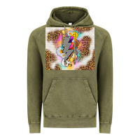 Vintage Olive retro baseball with leopard Vintage Hoodie - TumblerDesignByShophia