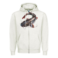 Catfish Illustrations Zipper Hoodie | Teevron