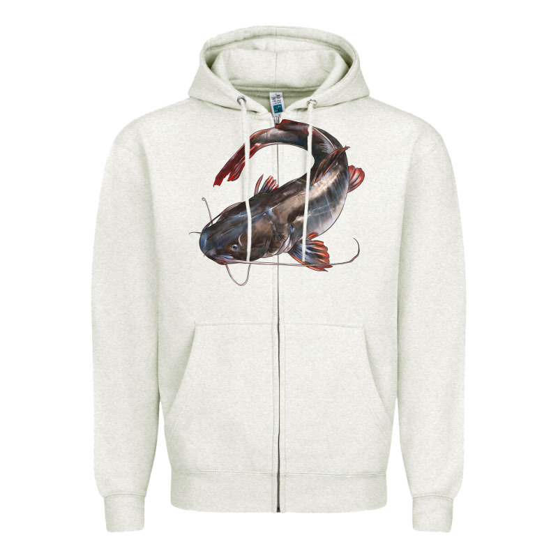 Catfish Illustrations Zipper Hoodie by LillyAllenDesigns | Teevron
