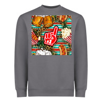 Storm american football snacks with serape and leopard Heavyweight Sweatshirt - BundleAndBundleShop