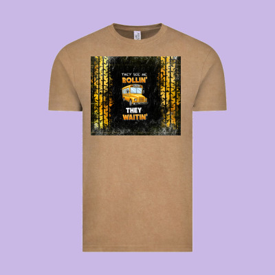 They See Me Rollin' They Waitin' School Bus Vintage Tee Designed By Tumblerdesignbyshophia