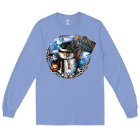 Colony Blue hello winter Long Sleeve Tee - CowGirlArtShop