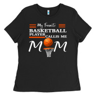 Black My Favorite Basketball Player Calls Me Mom Ladies Tee - Bettercallsaul