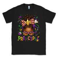 Black mardi gras principal afro messy bun Classic Tee - texasbilliewilder