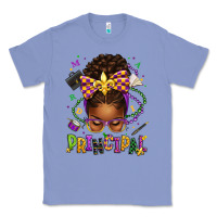 Colony Blue mardi gras principal afro messy bun Classic Tee - texasbilliewilder