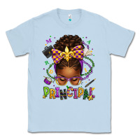 Dusty Blue mardi gras principal afro messy bun Classic Tee - texasbilliewilder