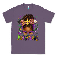 Lavender mardi gras principal afro messy bun Classic Tee - texasbilliewilder