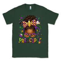 Sports Green mardi gras principal afro messy bun Classic Tee - texasbilliewilder