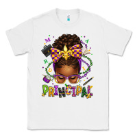 White mardi gras principal afro messy bun Classic Tee - texasbilliewilder