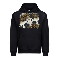 Black black and white cowhide background Urban Hoodie - BarkalooDesign