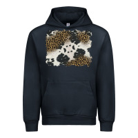Navy black and white cowhide background Urban Hoodie - BarkalooDesign