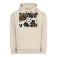 Pigment French Oak black and white cowhide background Urban Hoodie - BarkalooDesign