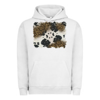 Black And White Cowhide Background Urban Hoodie | Teevron
