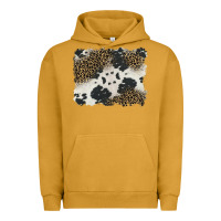 Pigment Peanut Butter black and white cowhide background Urban Hoodie - BarkalooDesign