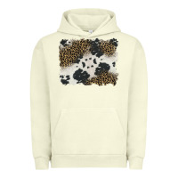 Pigment Pistachio black and white cowhide background Urban Hoodie - BarkalooDesign