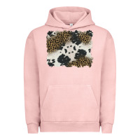 Pigment Salmon black and white cowhide background Urban Hoodie - BarkalooDesign