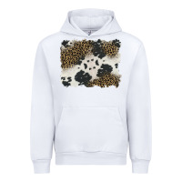 White black and white cowhide background Urban Hoodie - BarkalooDesign