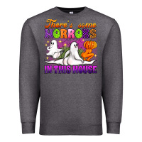 Charcoal Heather theres some horrors in this house Premium Sweatshirt - Artiststas