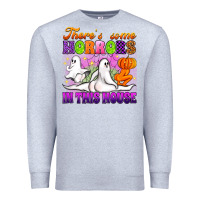 Heather Grey theres some horrors in this house Premium Sweatshirt - Artiststas