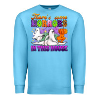 Ocean Blue theres some horrors in this house Premium Sweatshirt - Artiststas