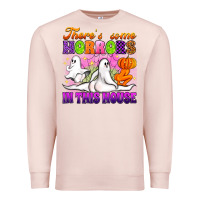 Pale Pink theres some horrors in this house Premium Sweatshirt - Artiststas