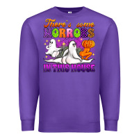 Purple theres some horrors in this house Premium Sweatshirt - Artiststas