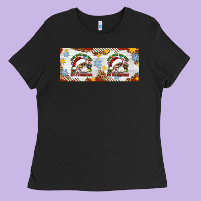 When You're Dead Inside But It's Christmas Hippie Skeleton Santa Ladies Tee Designed By Artiststas