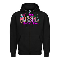 Black 100 Nursing Students Teams Zipper Hoodie - CowhideDigitalArt