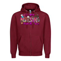 Burgundy 100 Nursing Students Teams Zipper Hoodie - CowhideDigitalArt