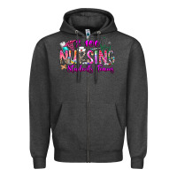 Charcoal Heather 100 Nursing Students Teams Zipper Hoodie - CowhideDigitalArt