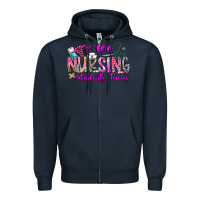 Navy 100 Nursing Students Teams Zipper Hoodie - CowhideDigitalArt