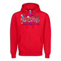 Red 100 Nursing Students Teams Zipper Hoodie - CowhideDigitalArt