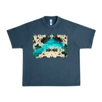 Midnight Navy turquoise, cowhide backgraund Urban Heavy Tee - JahusDesignShop