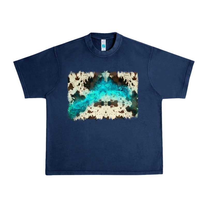 Turquoise, Cowhide Backgraund Urban Heavy Tee by JahusDesignShop | Teevron