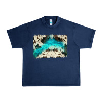 Navy turquoise, cowhide backgraund Urban Heavy Tee - JahusDesignShop