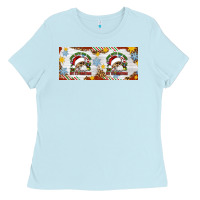 Baby Blue When You're Dead Inside But It's Christmas Hippie Skeleton Santa Ladies Tee - Artiststas