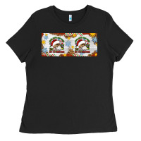 When You're Dead Inside But It's Christmas Hippie Skeleton Santa Ladies Tee | Teevron