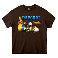 Chocolate Brown daycare dude Heavy Core Tee - BundleAndBundleShop