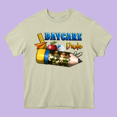 Daycare Dude Heavy Core Tee Designed By Bundleandbundleshop